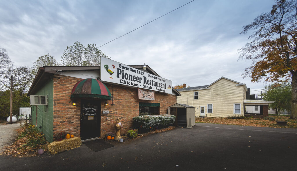 Chicken Trail member the Pioneer Restaurant exterior in Brookville, Indiana.