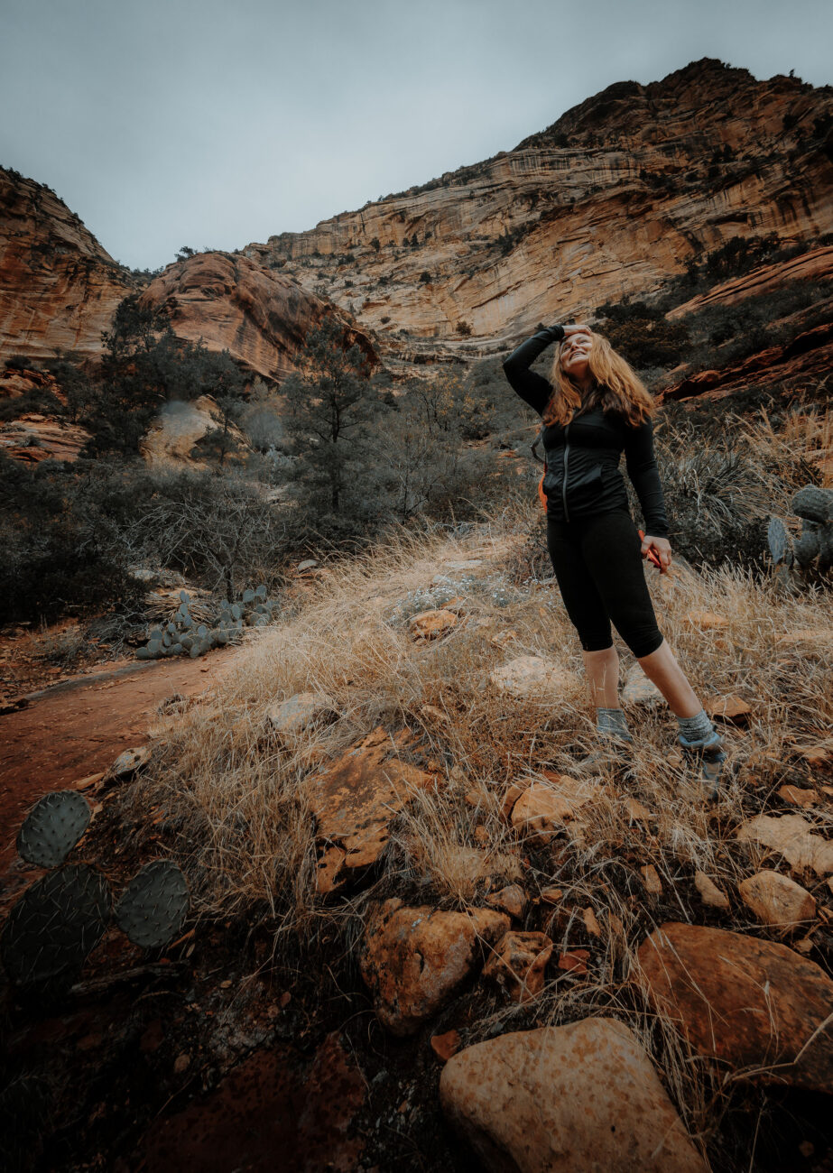 The end of the road at Boynton Canyon Trail in Sedona.